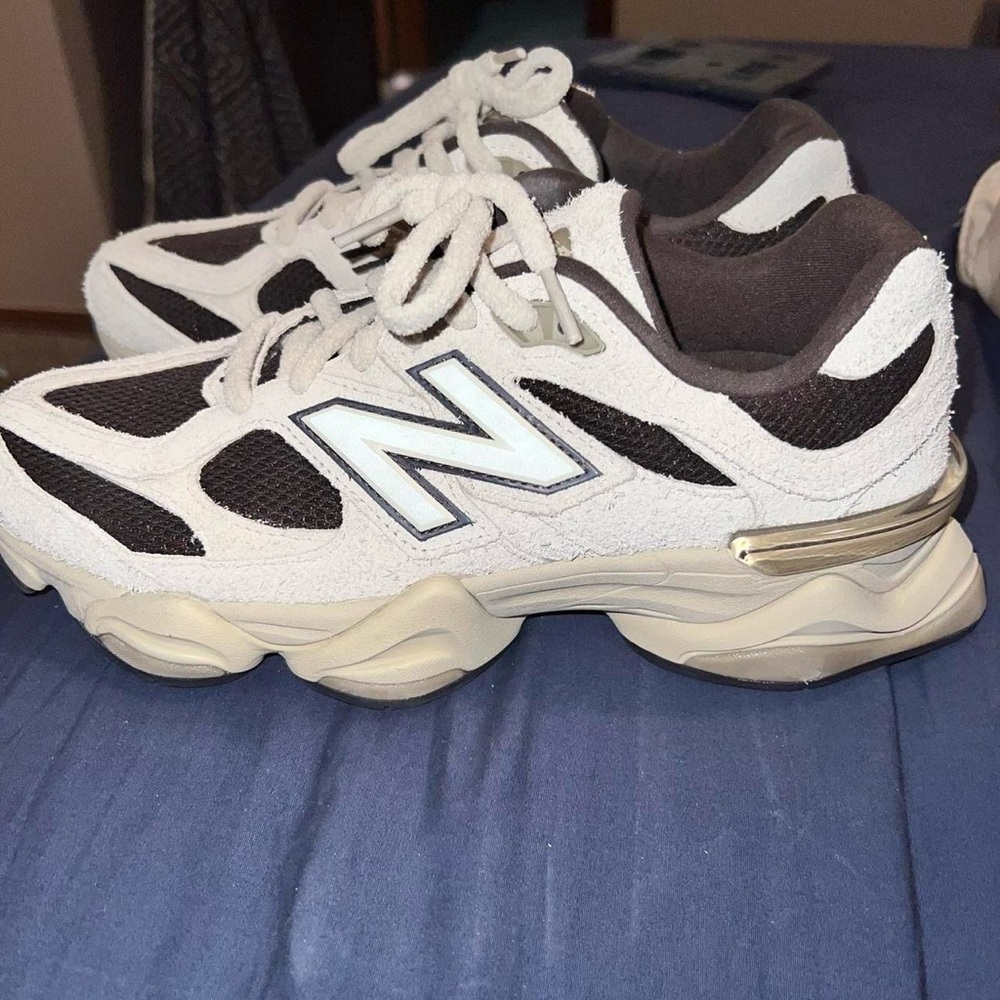 New Balance 9060 Brown and Cream sneakers